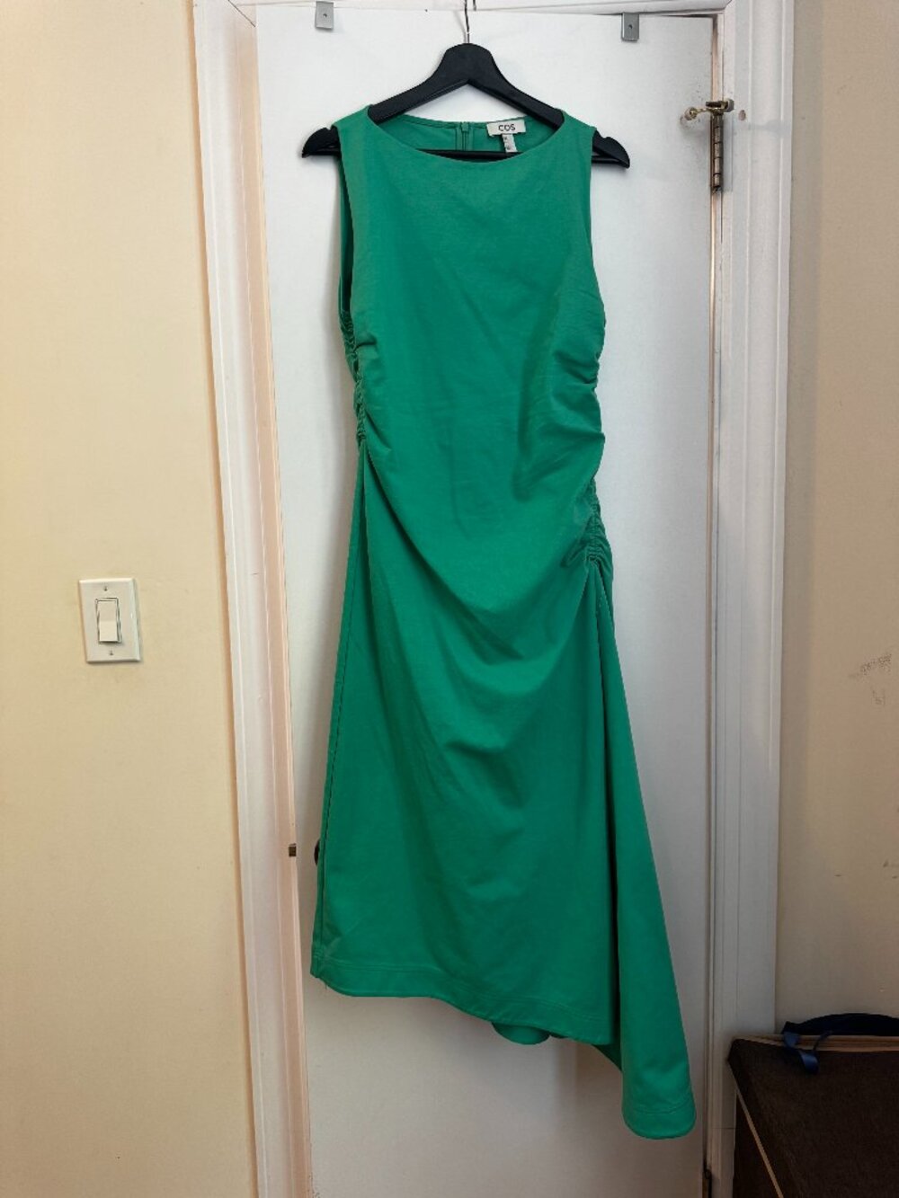 COS Bright Green Asymmetrical Dress